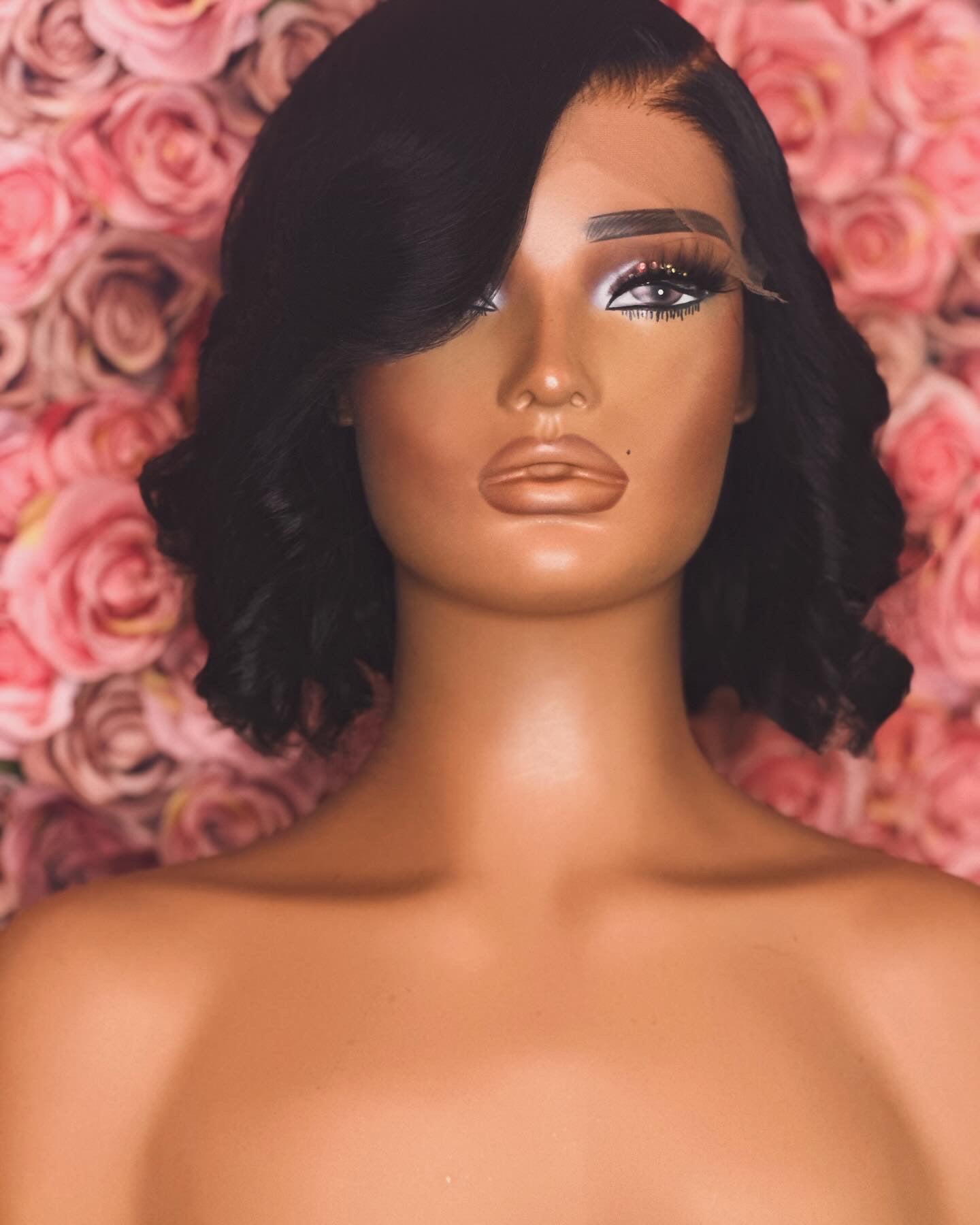 Rose- 8" Glueless Closure Wig