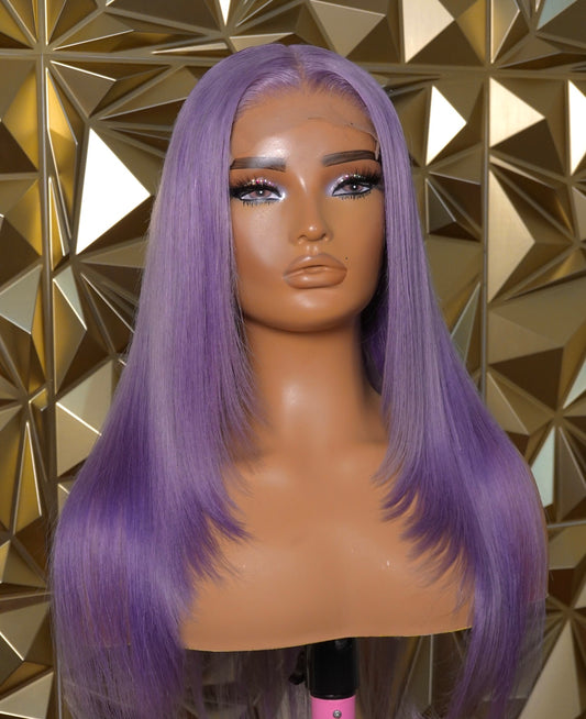 Lilac- 18" Glueless Closure Wig