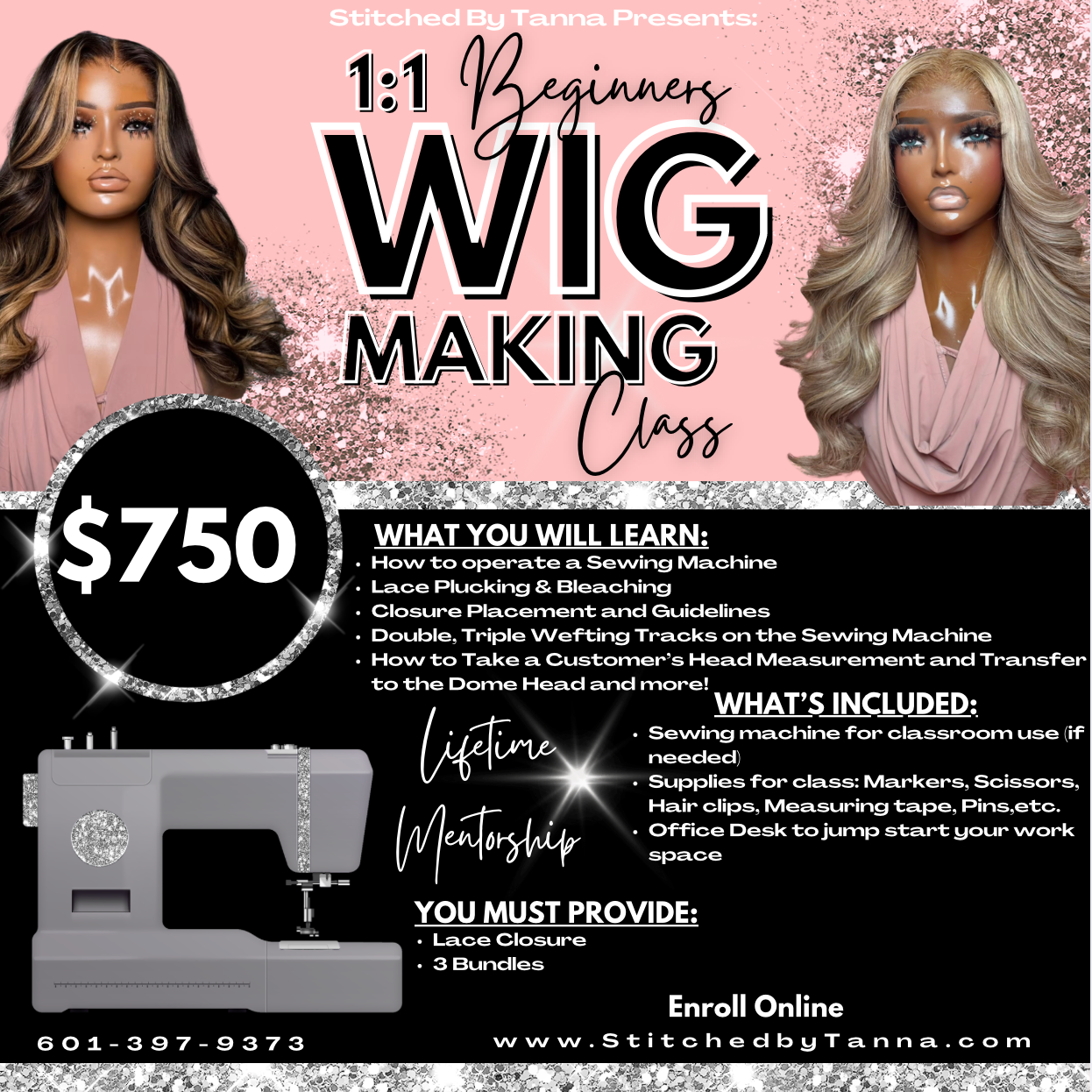 1:1 Wig Making Class